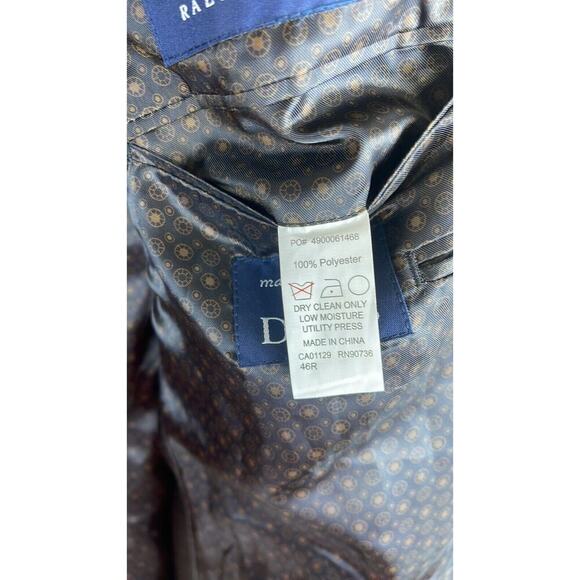 RALPH RALPH‎ LAUREN Men's Classic-Fit Velvet Sport Blazer Coat 46 Black - Picture 6 of 9